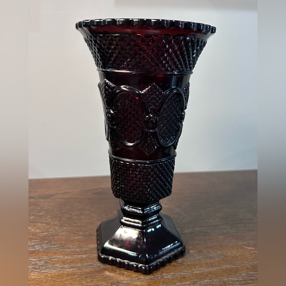 Avon 1876 Cape Cod Ruby Red Glass Vase